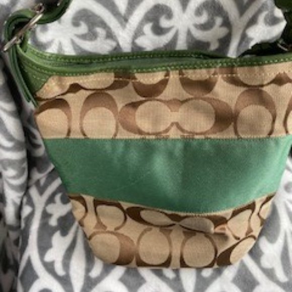 Coach - Hobo Bag with Green Stripe - Picture 5 of 6